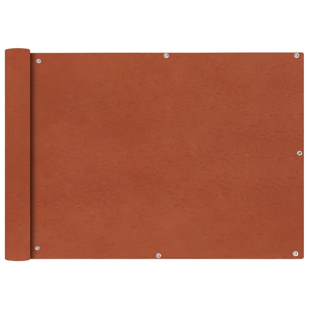 Balkongskjerm Oxfordstoff 75x400 cm Terrakotta vidaXL