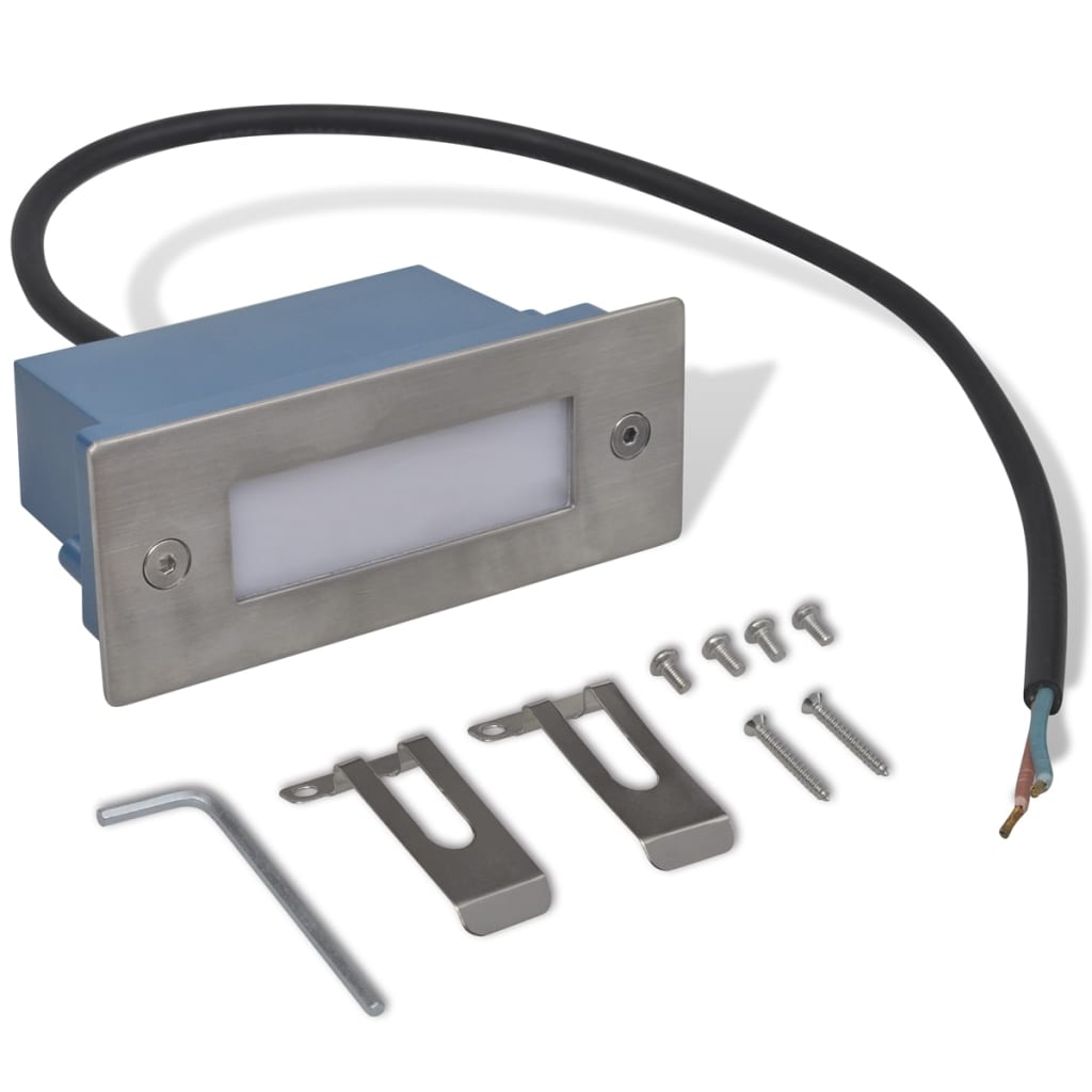 Innfelte LED-trappelys 12 stk 44x111x56 mm