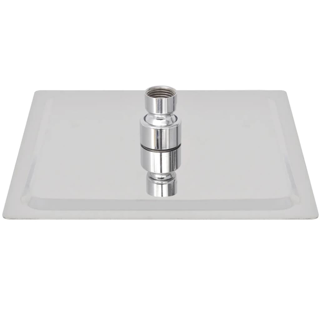 Regndusjhode rustfritt stål 20x20 cm firkantet