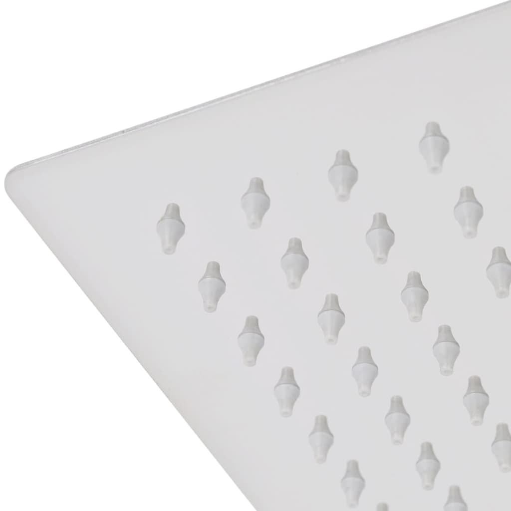 Regndusjhode rustfritt stål 20x20 cm firkantet