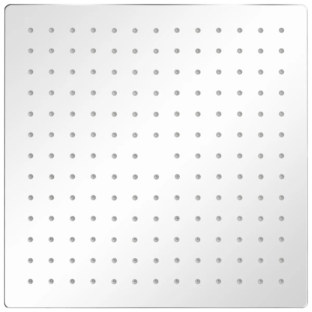 Regndusjhode rustfritt stål 30x30 cm firkantet