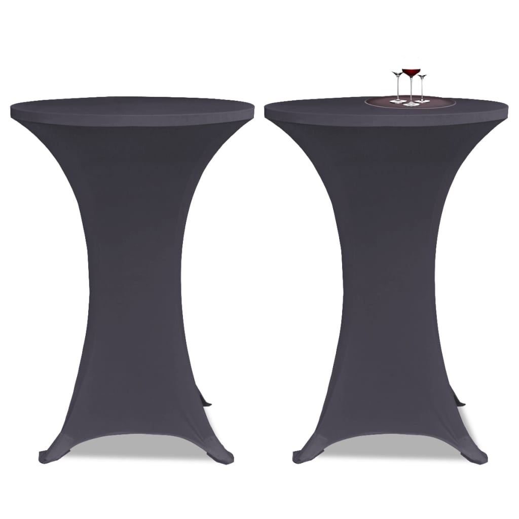 Elastisk Bordduk 2 stk 60 cm Antrasitt