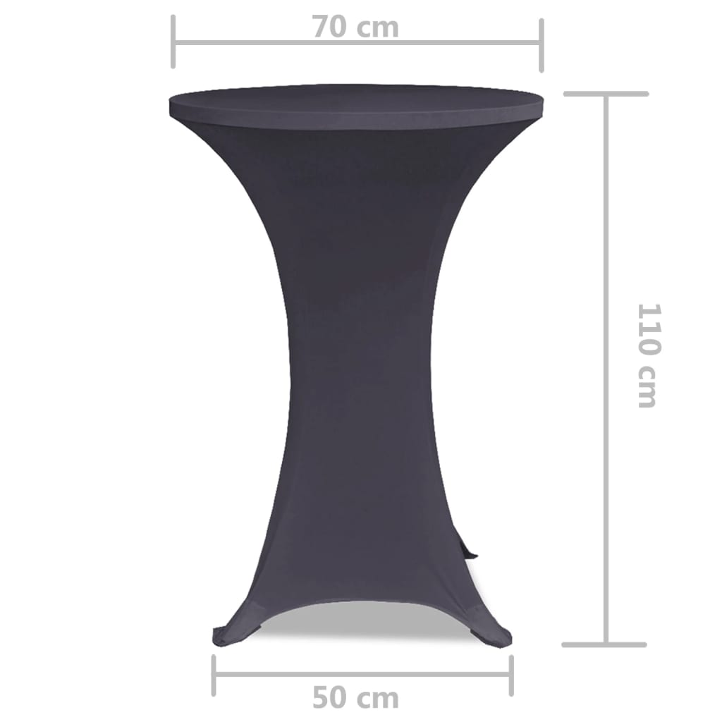 Elastisk Bordduk 2 stk 70 cm Antrasitt
