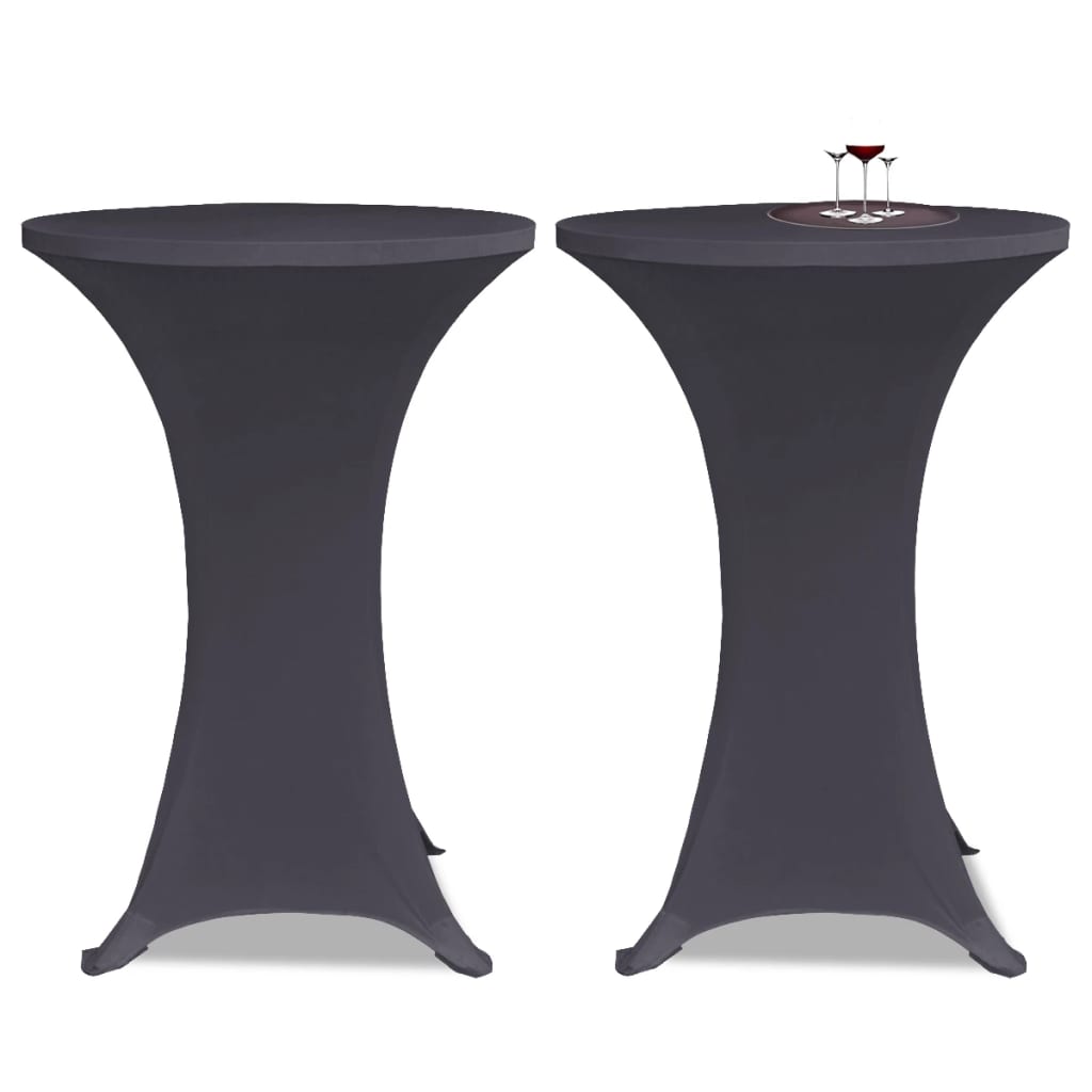 Elastisk Bordduk 2 stk 70 cm Antrasitt