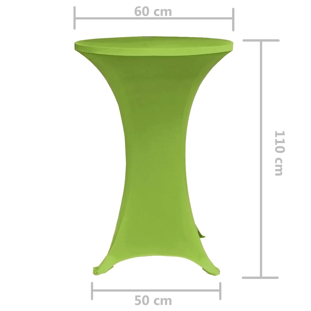 Elastisk bordduk 2 stk 60 cm Grønn