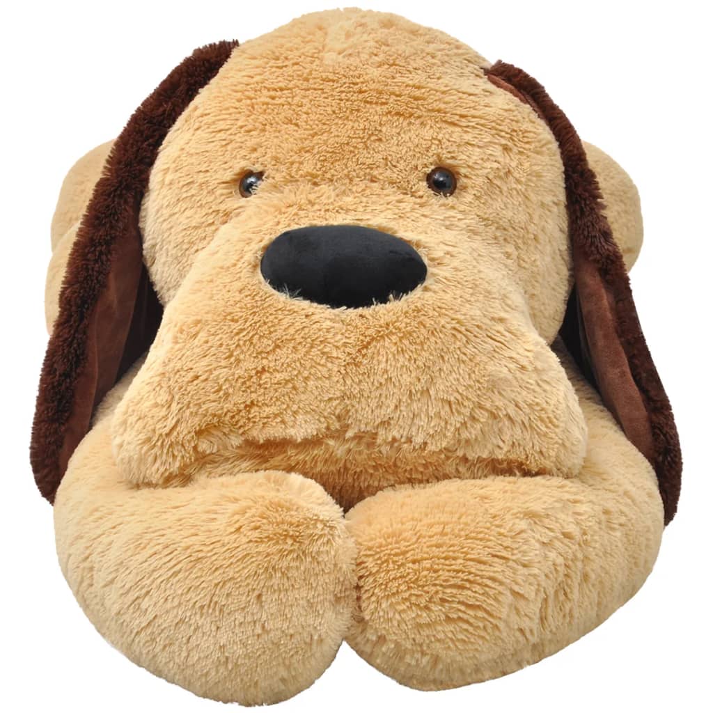 Lekehund i plysj brun 80 cm