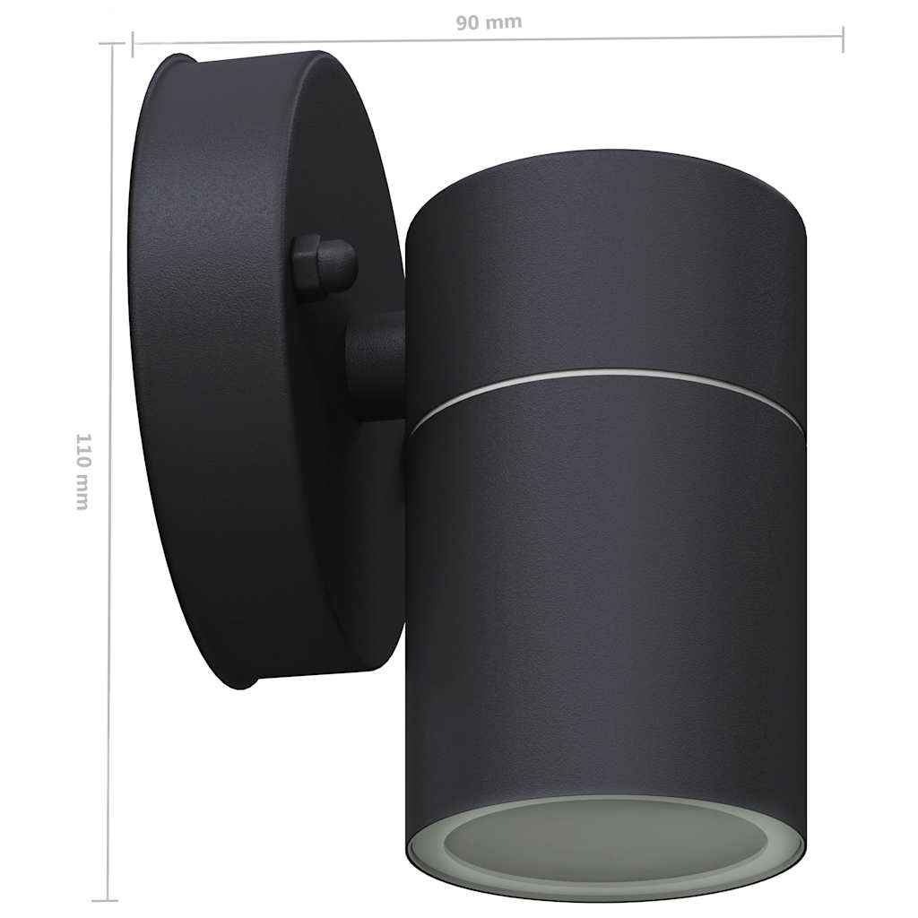 Utendørs LED Vegglamper 2 stk Rustfritt Stål Nedover