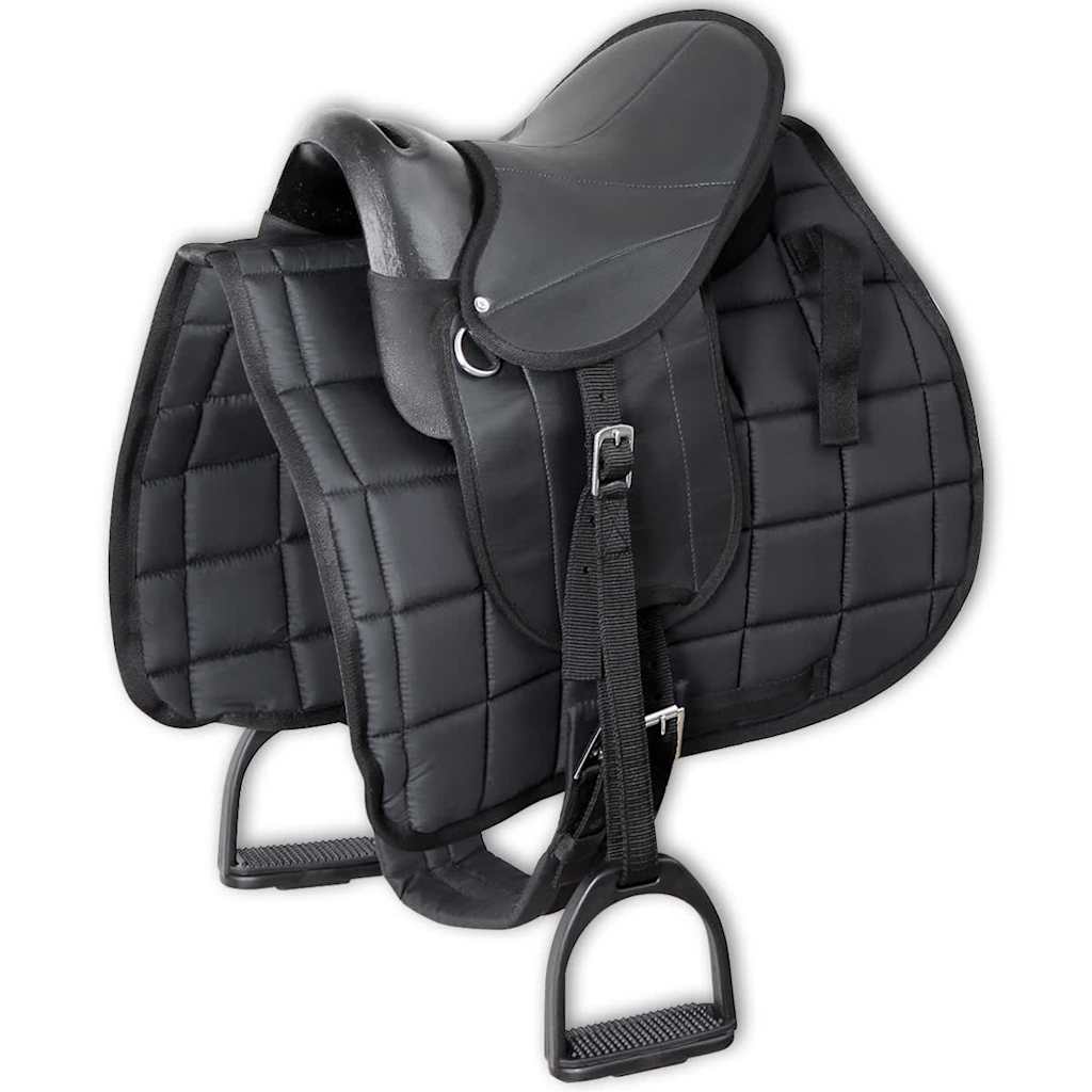 Ponni Ridesalsett 10" Svart