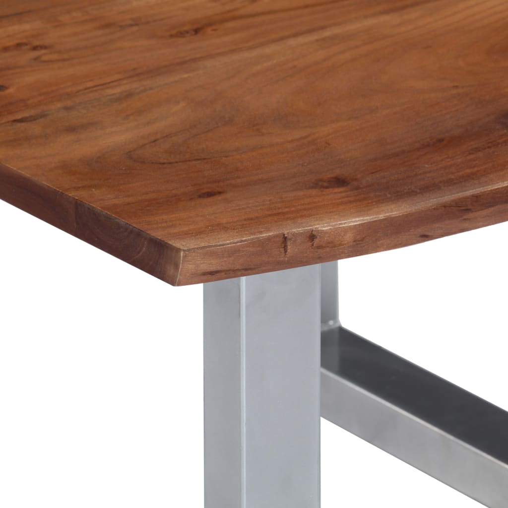Sofabord med livlige kanter 60x60x40 cm heltre akasie