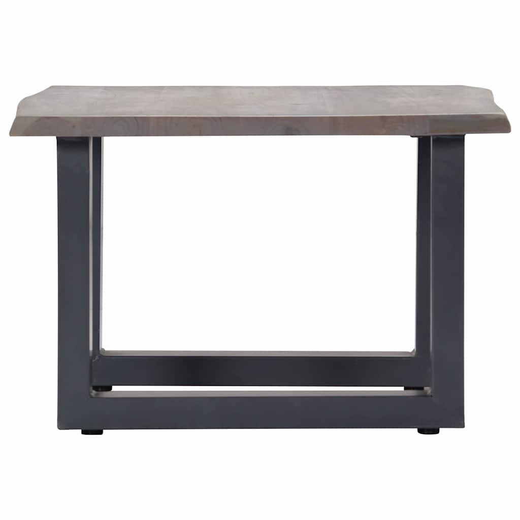 Sofabord med livlige kanter grå 60x60x40 cm heltre akasie