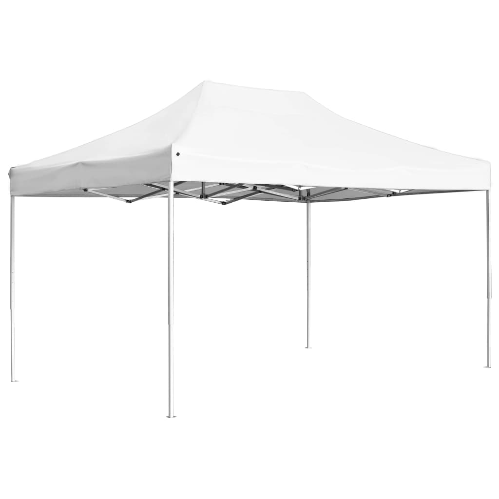 Profesjonelt foldbart festtelt aluminium 4,5x3 m hvit vidaXL