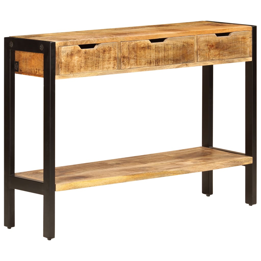 Skjenk med 3 skuffer 110x35x75 cm heltre mango