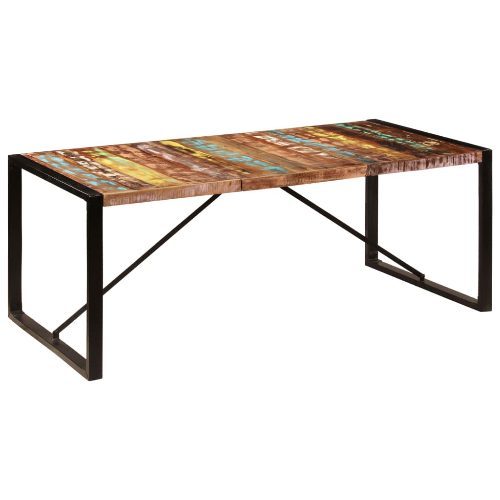 Spisebord 200x100x75 cm gjenvunnet heltre