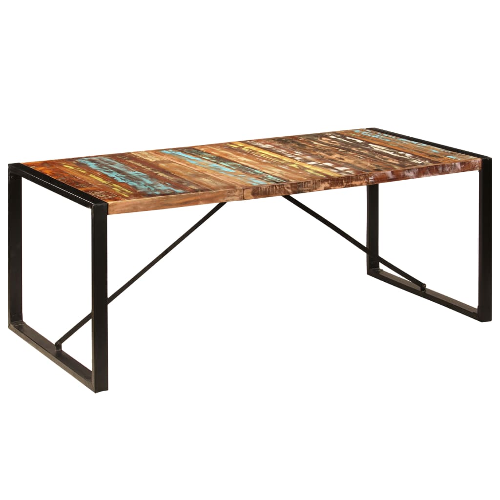 Spisebord 200x100x75 cm gjenvunnet heltre