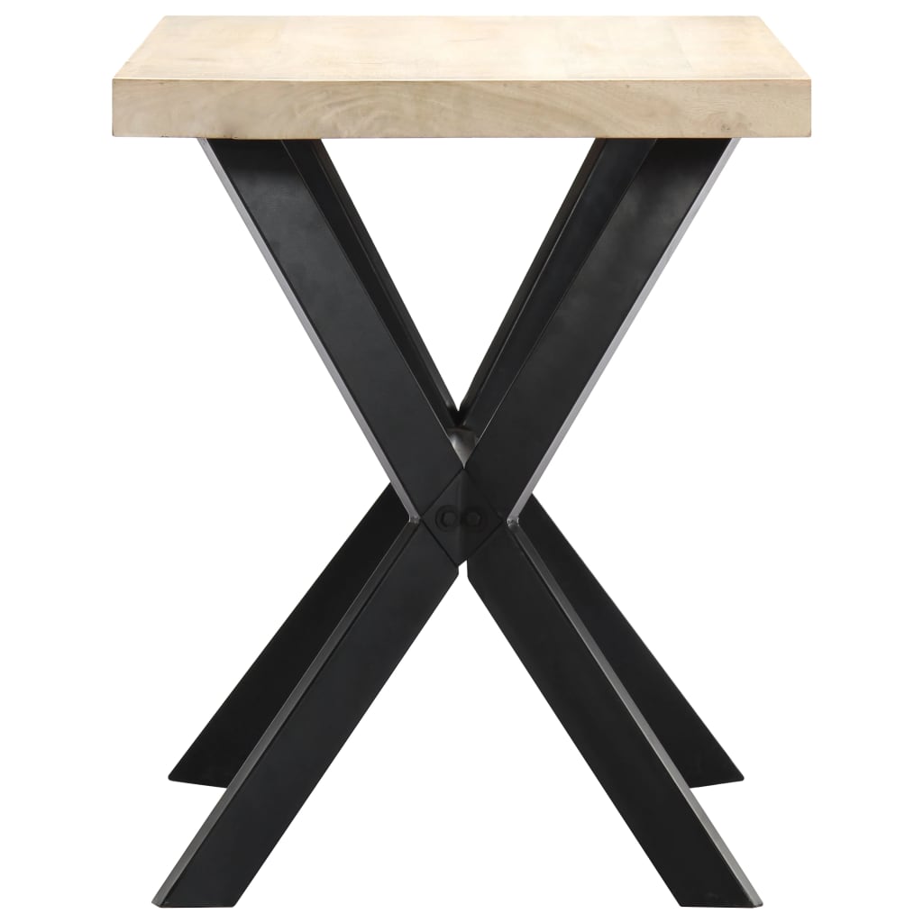 Spisebord 120x60x75 cm heltre mango hvit
