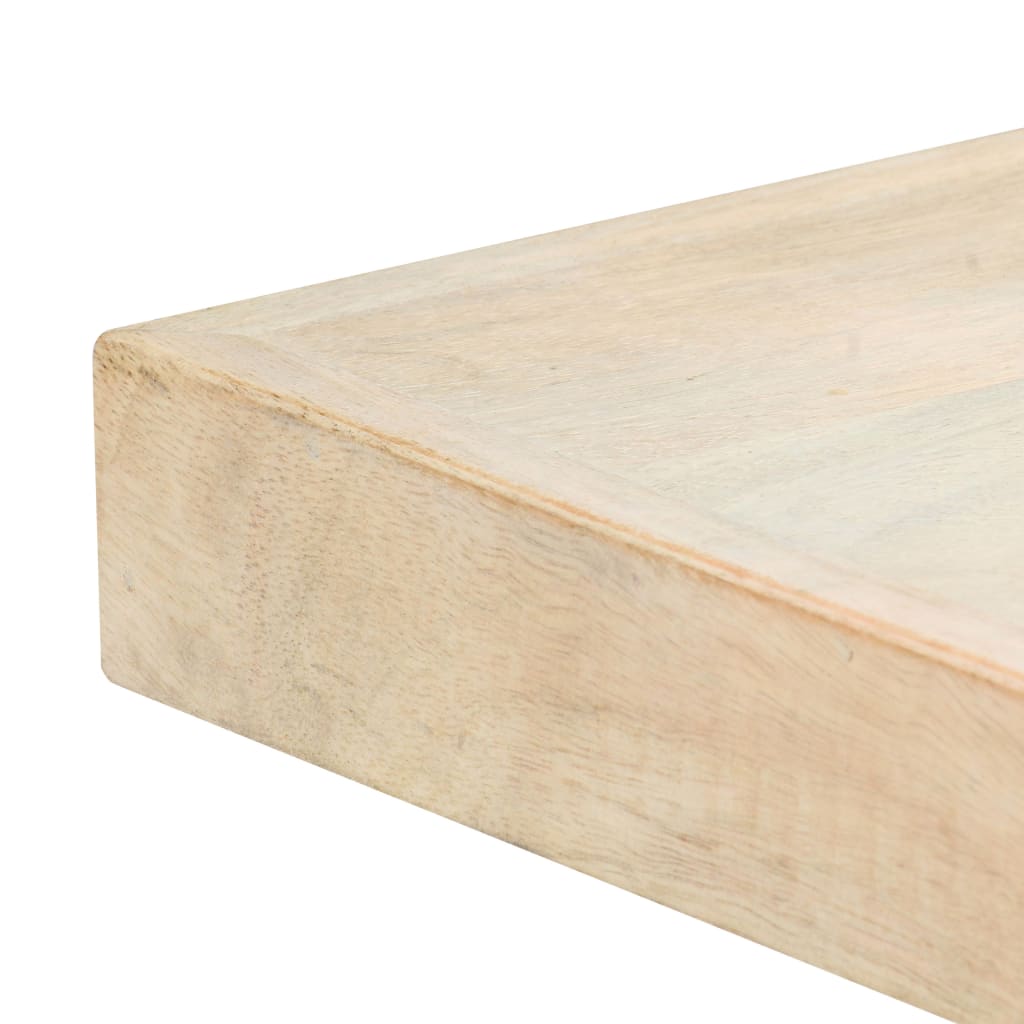 Spisebord 120x60x75 cm heltre mango hvit