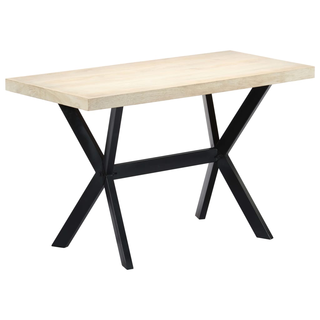 Spisebord 120x60x75 cm heltre mango hvit