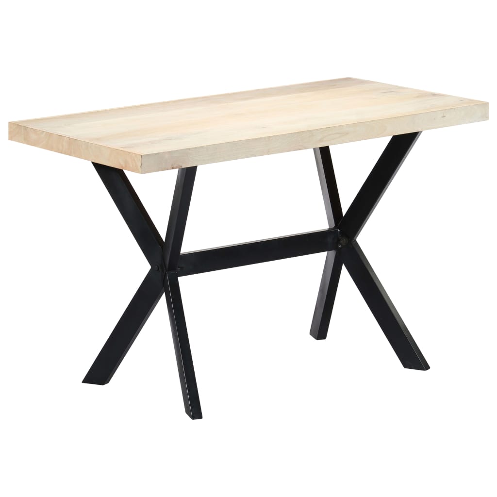 Spisebord 120x60x75 cm heltre mango hvit