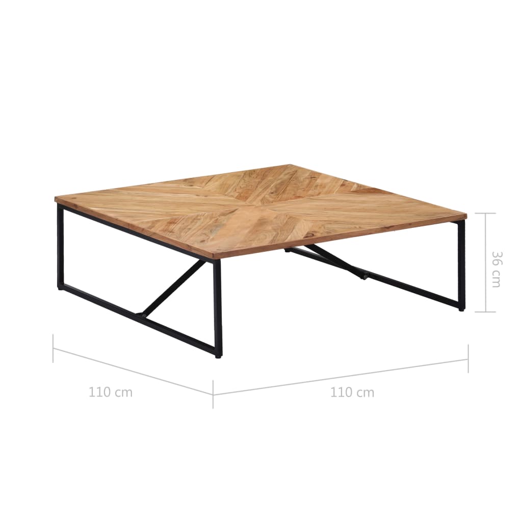 Salongbord 110x110x36 cm heltre akasie