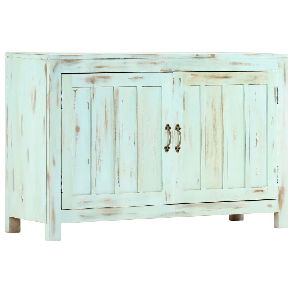 Skjenk lyseblå 110x35x70 cm heltre mango
