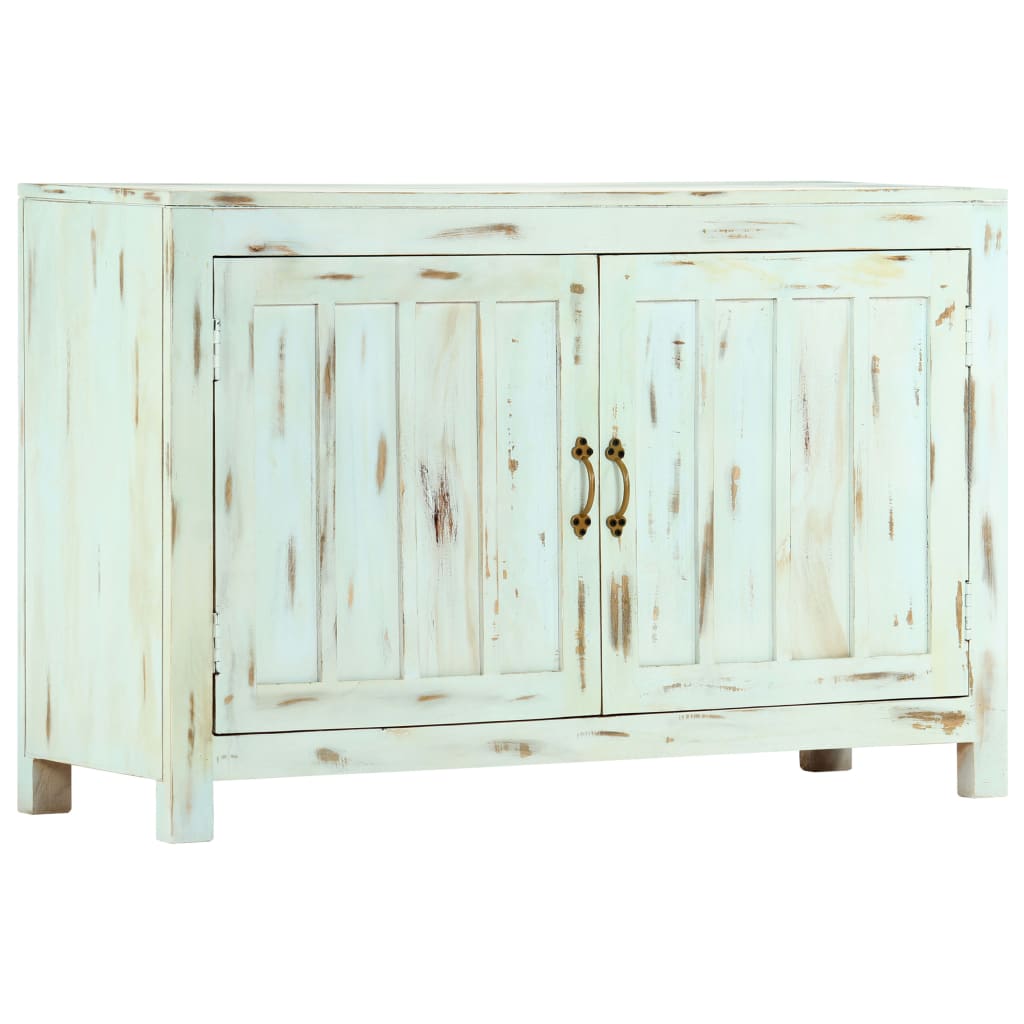 Skjenk lyseblå 110x35x70 cm heltre mango
