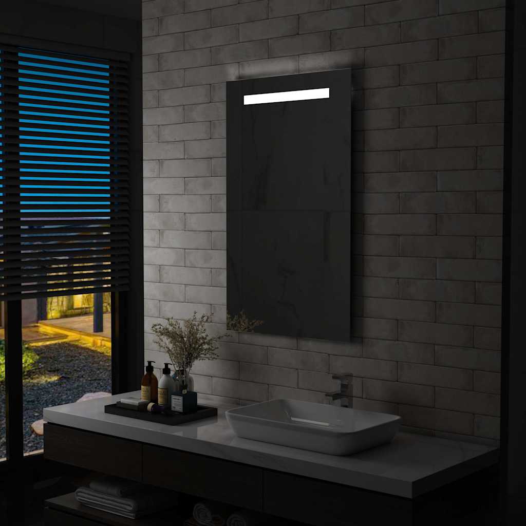 LED-veggspeil til bad 60x100 cm vidaXL