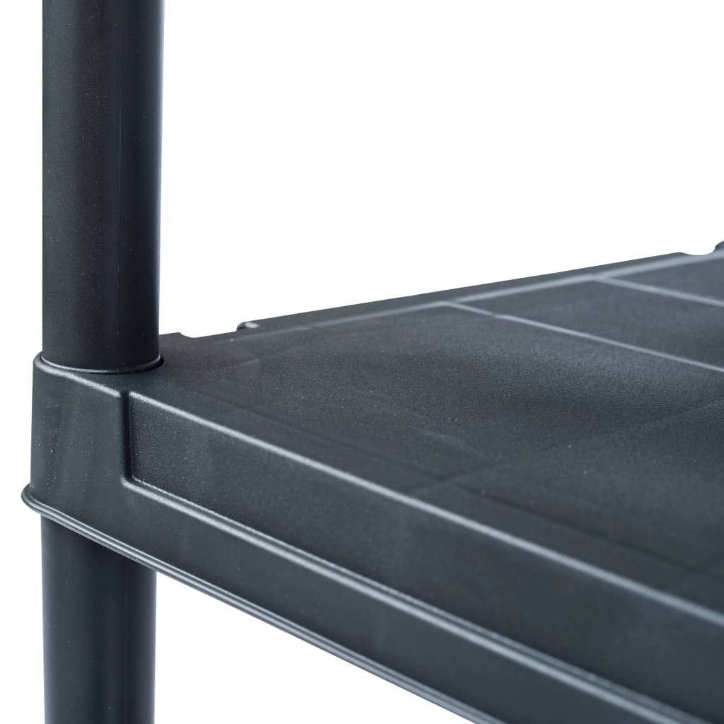 Oppbevaringshylle svart 100 kg 60x30x138 cm plast