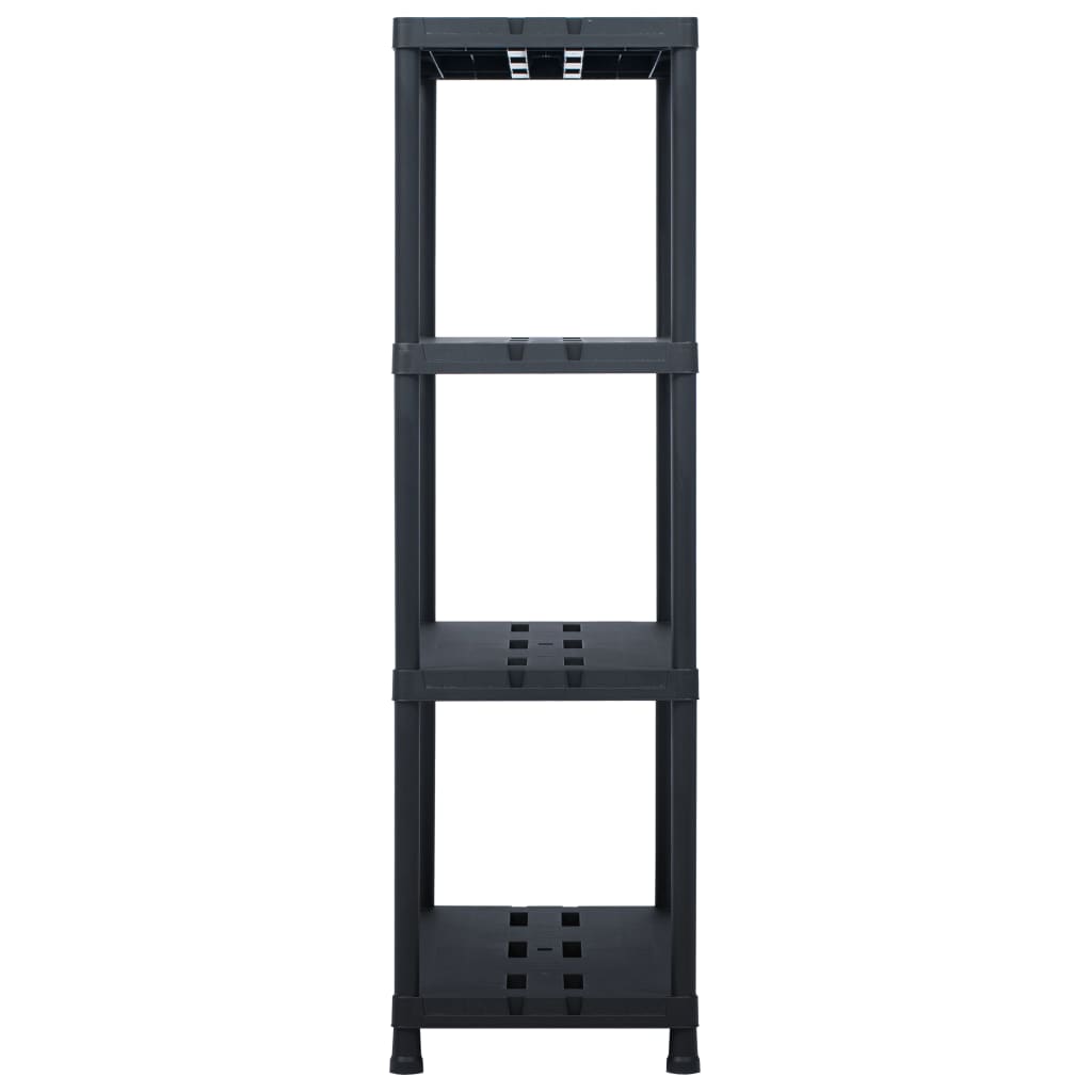 Oppbevaringshylle svart 220 kg 90x40x138 cm plast