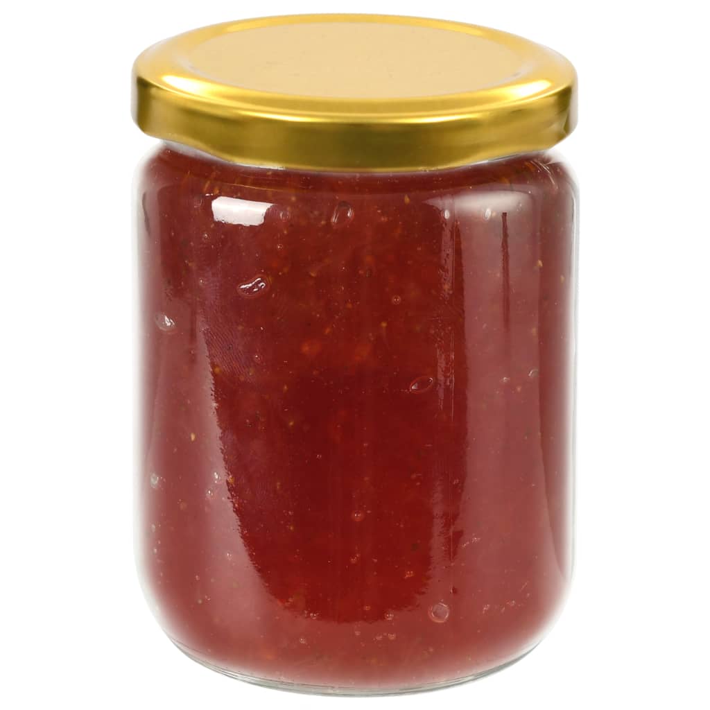 Syltetøyglass med gult lokk 96 stk 230 ml