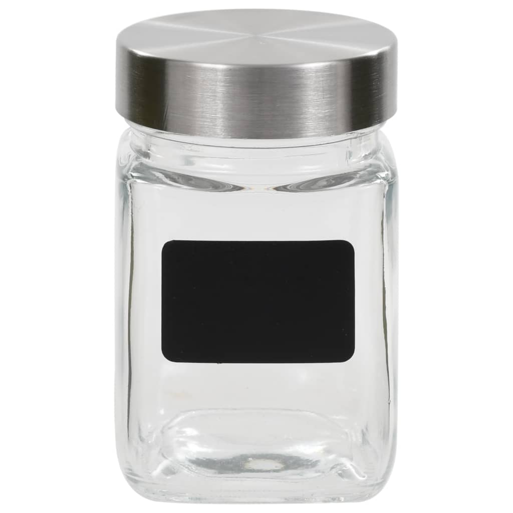 Oppbevaringskrukker med etikett 12 stk 300 ml