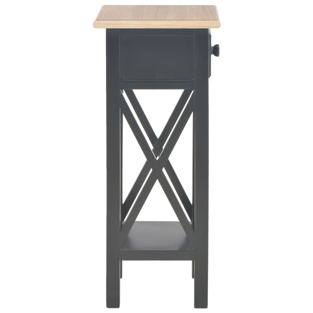 Sidebord svart 27x27x65,5 cm tre