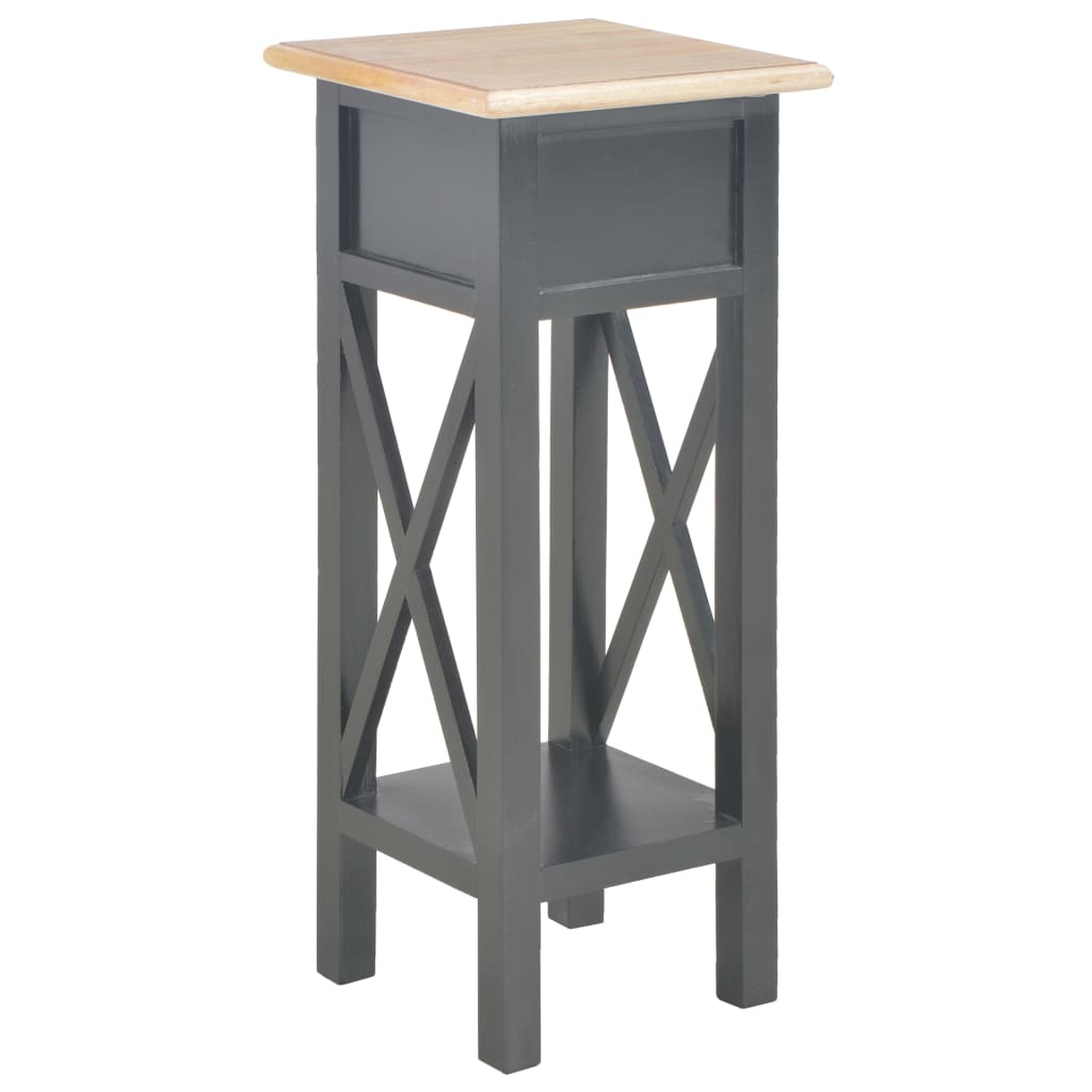 Sidebord svart 27x27x65,5 cm tre