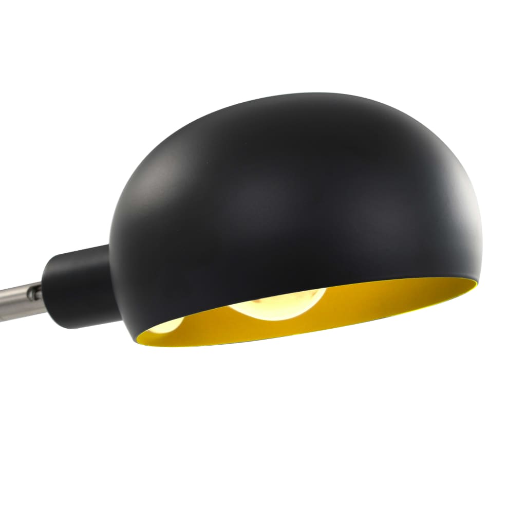 Stående lampe 200 cm 5 x E14 svart og gull vidaXL