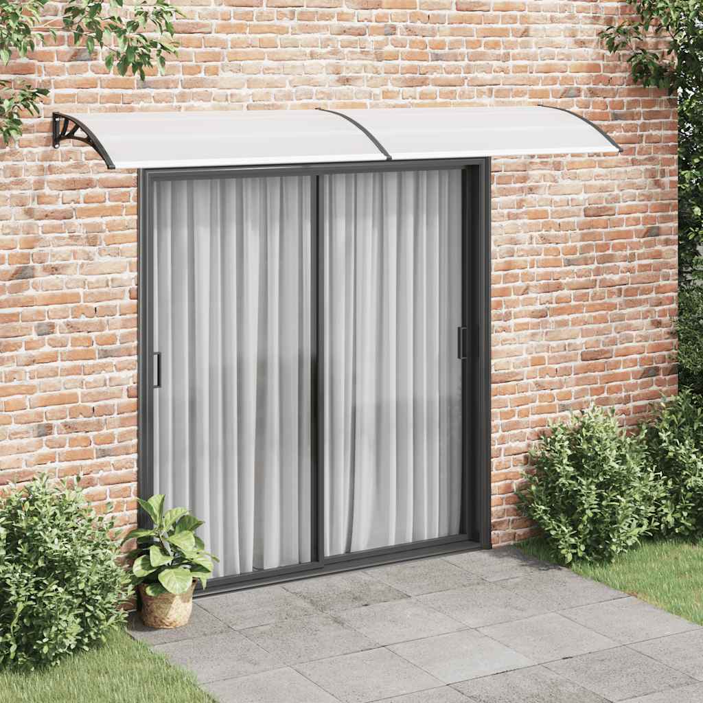 Skjermtak svart og gjennomsiktig 300x75 cm PC vidaXL