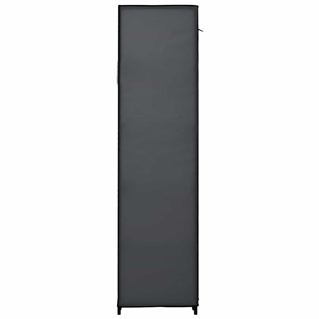 Sammenleggbar garderobe grå 110x45x175 cm stoff