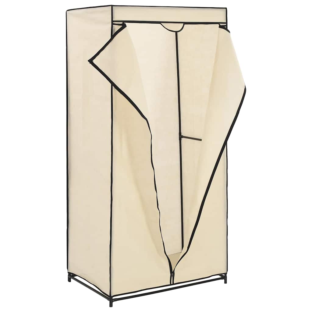 Garderobeskap krem 75x50x160 cm