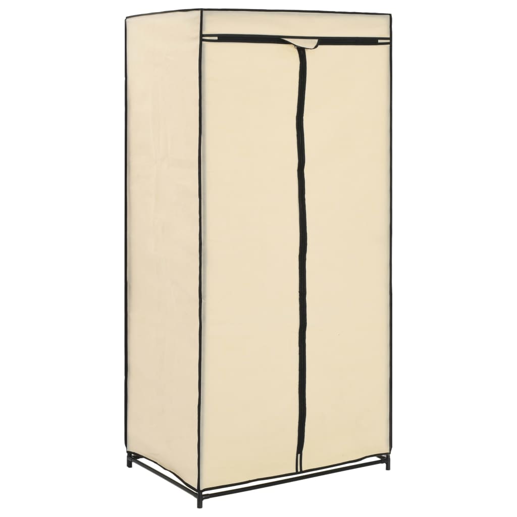 Garderobeskap 2 stk krem 75x50x160 cm