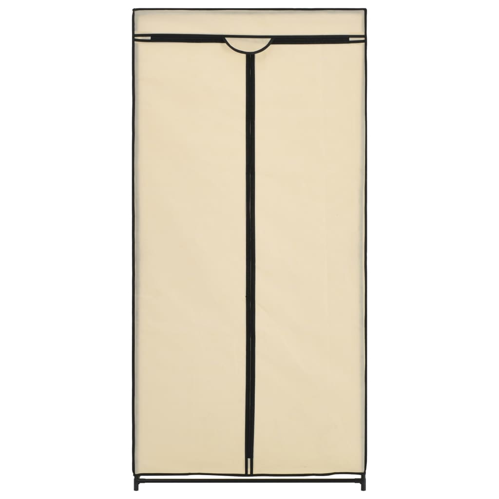 Garderobeskap 2 stk krem 75x50x160 cm
