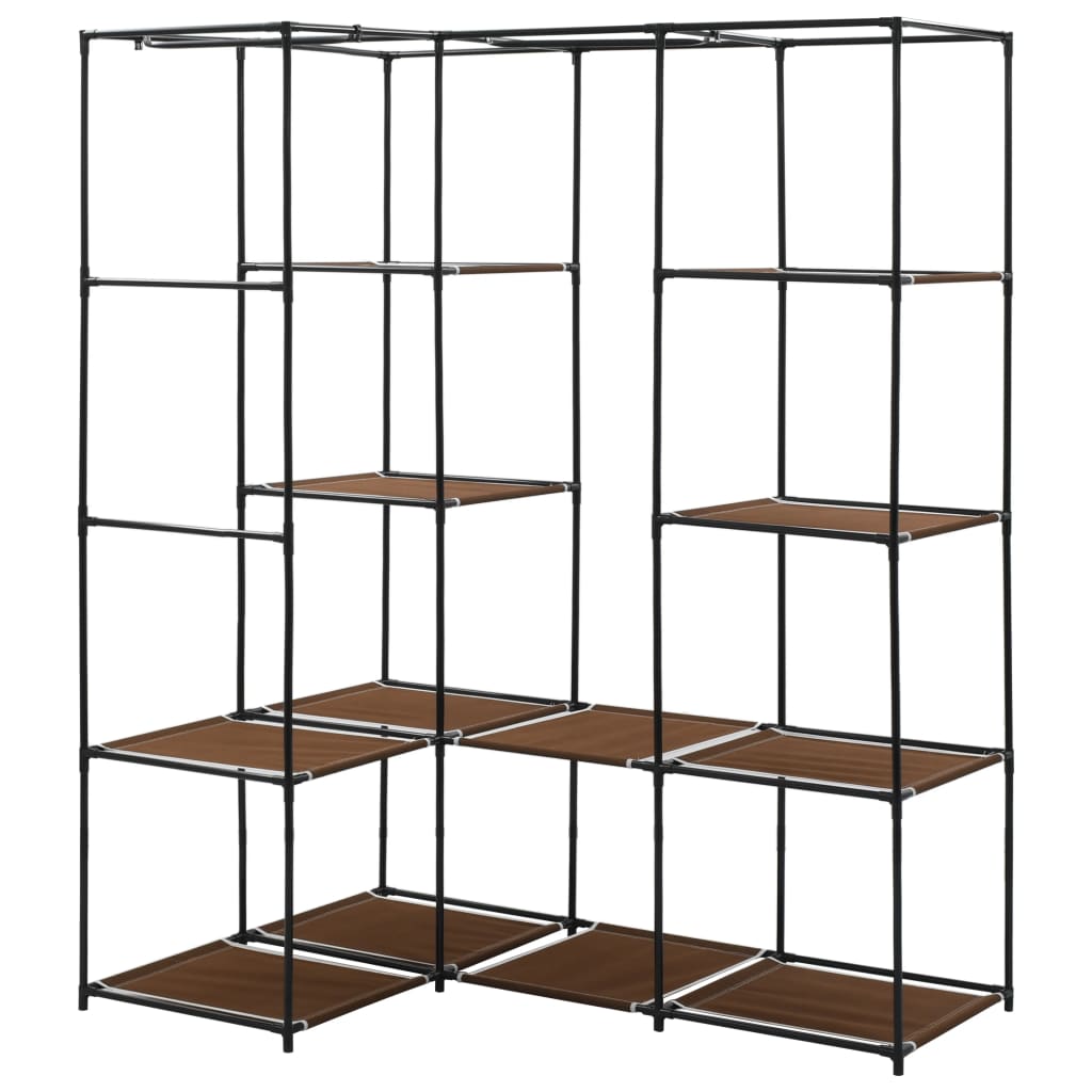 Hjørnegarderobe brun 130x87x169 cm