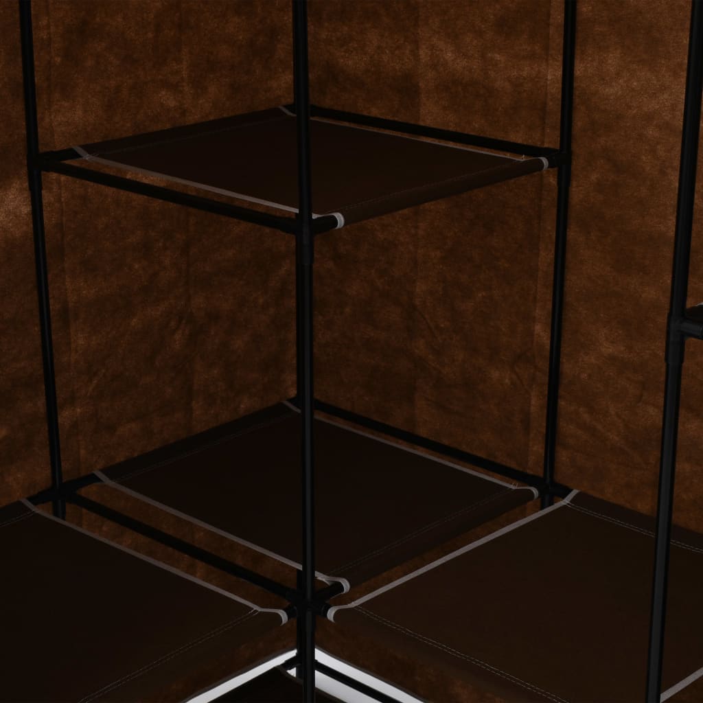Hjørnegarderobe brun 130x87x169 cm