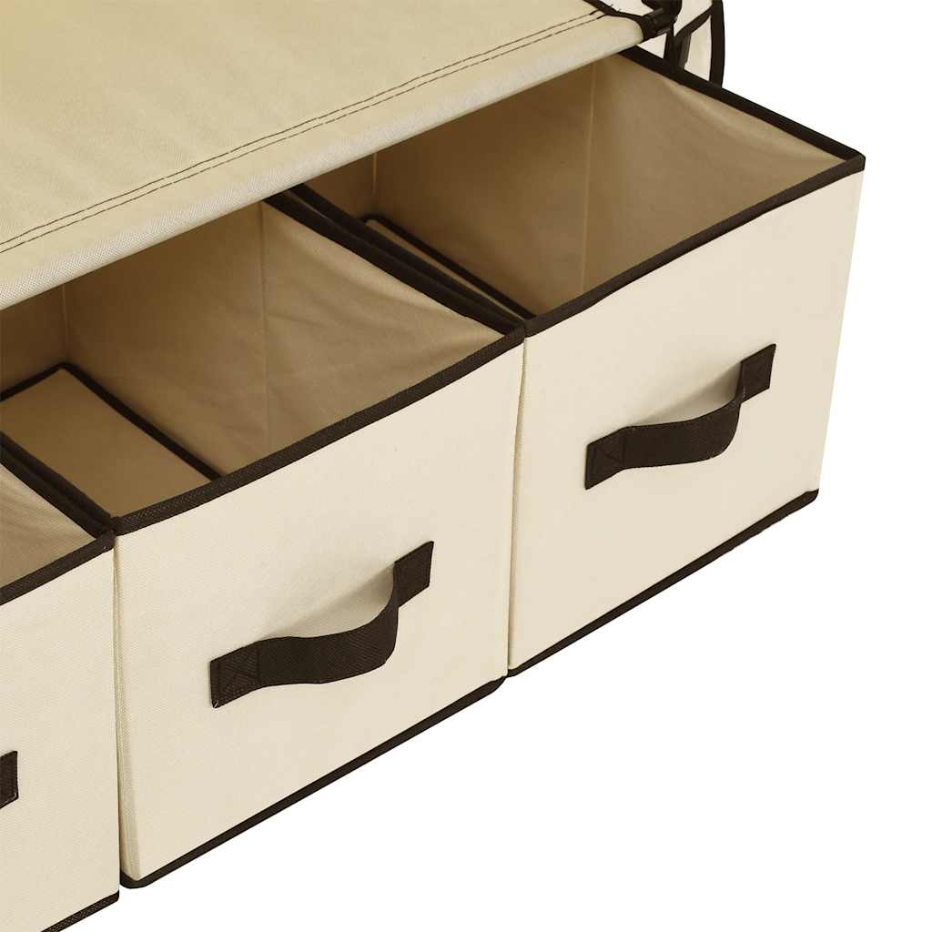 Garderobe kremhvit 87x49x159 cm stoff