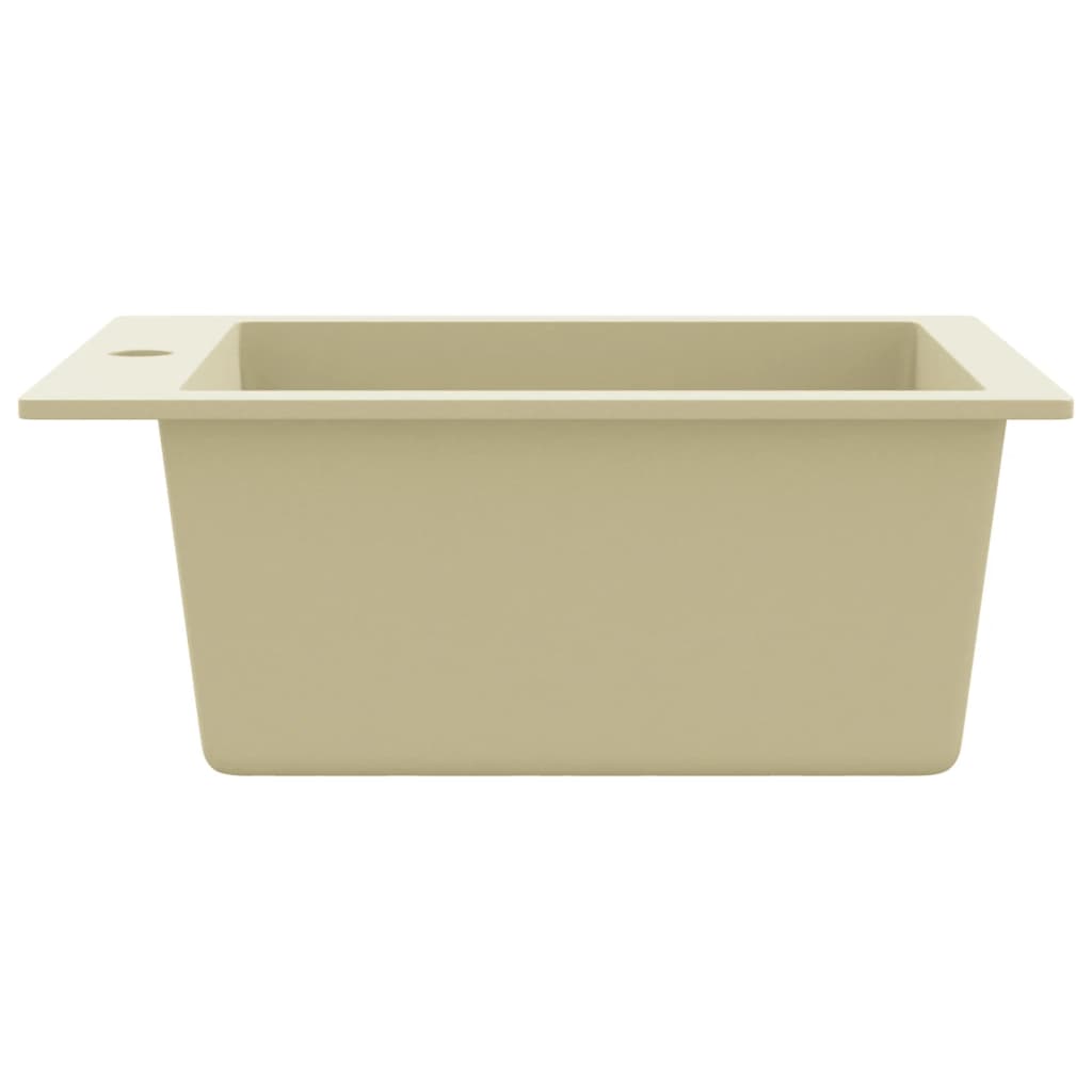 Kjøkkenvask enkel kum granitt beige