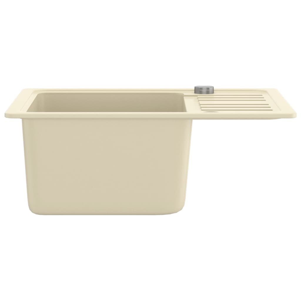 Kjøkkenvask enkel kum granitt beige