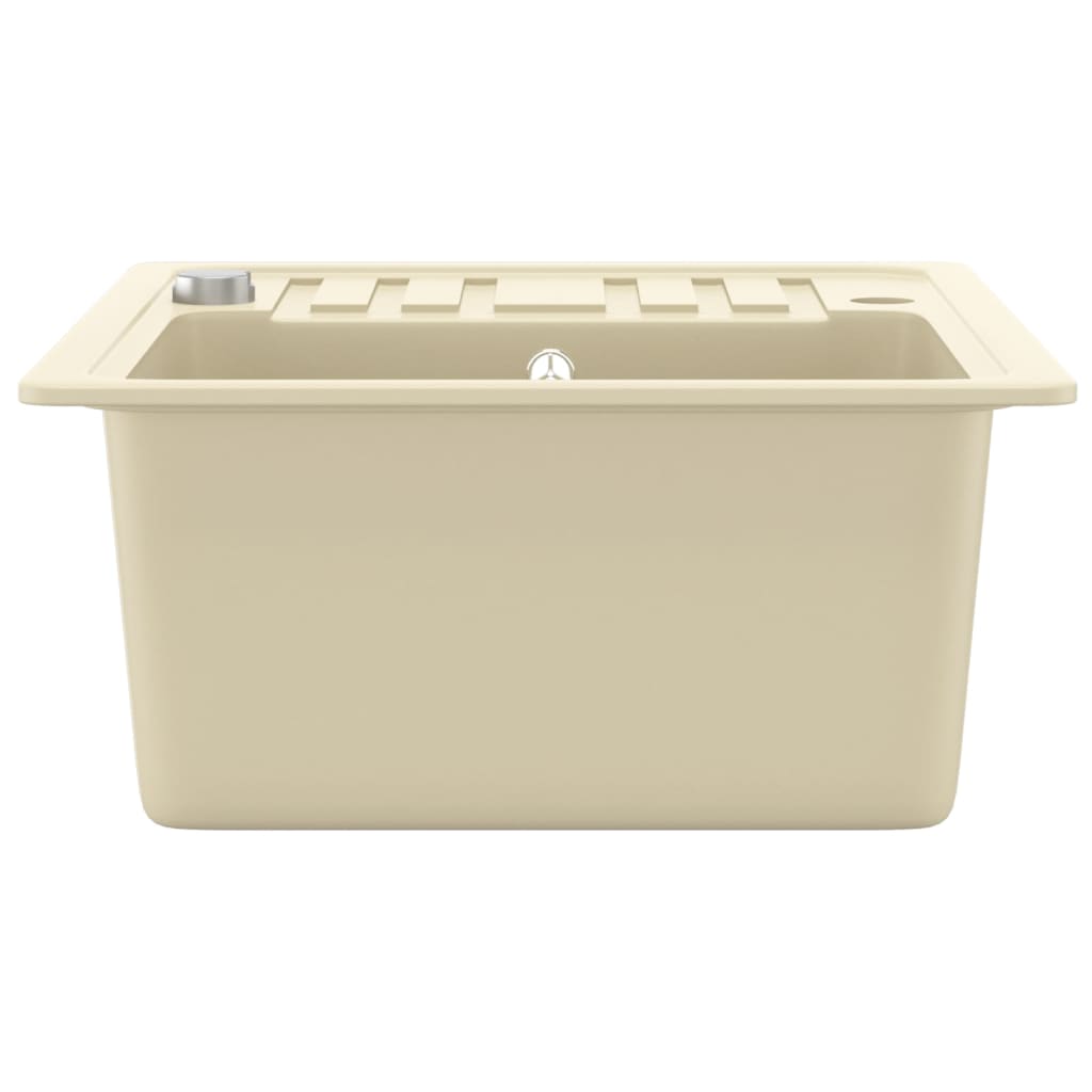 Kjøkkenvask enkel kum granitt beige