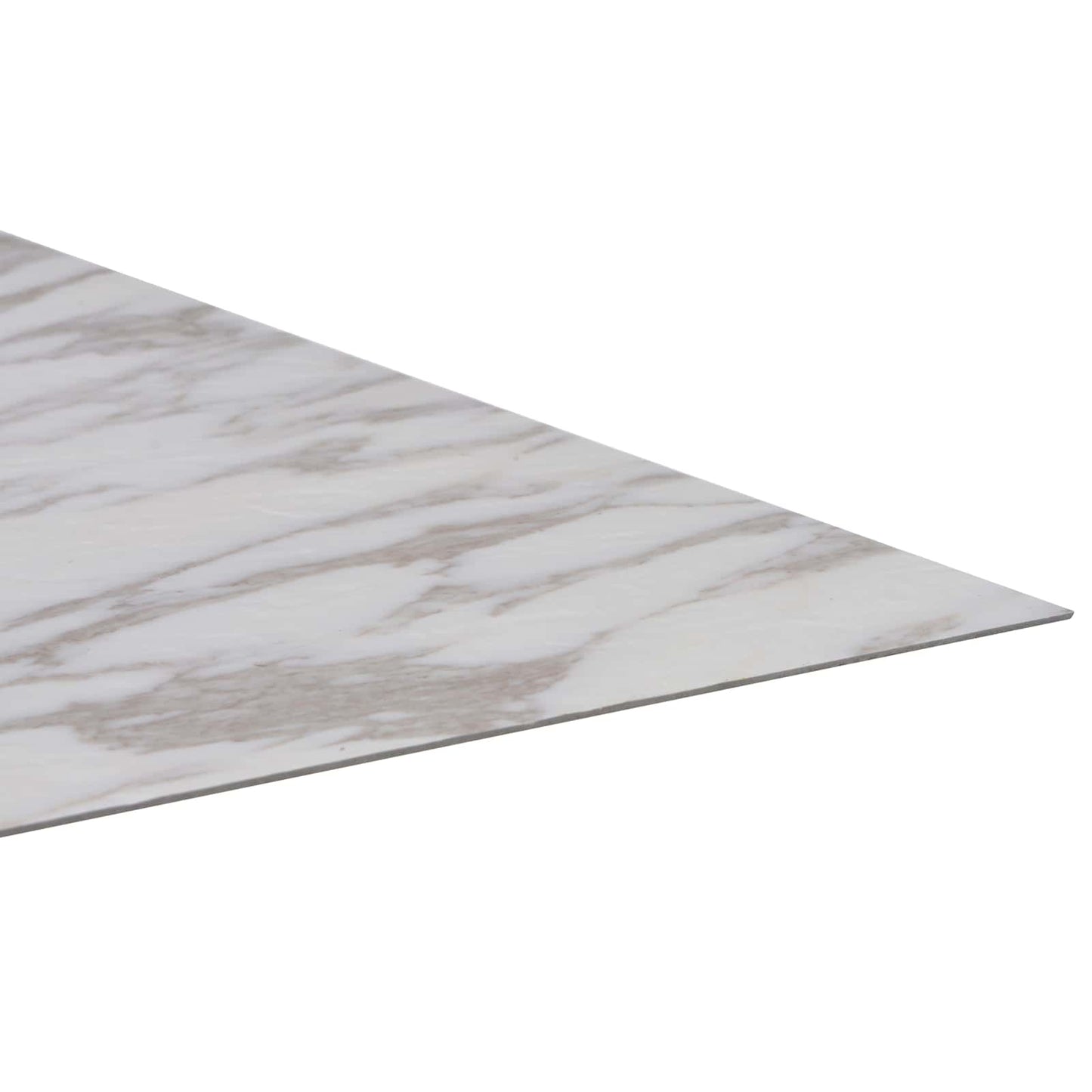 Gulvplanker 5,11 m² 55 pcs PVC Hvit marmor