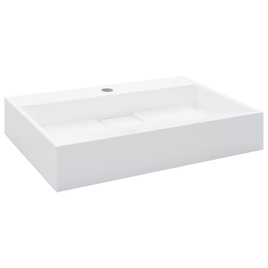 Vask 60x38x11 cm mineralstøpt/marmorstøpt hvit