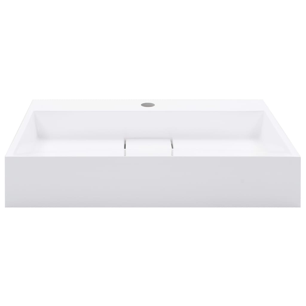 Vask 60x38x11 cm mineralstøpt/marmorstøpt hvit