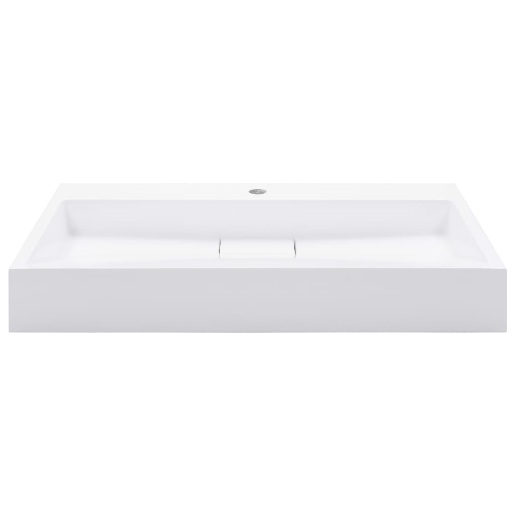 Vask 80x46x11 cm mineralstøpt/marmorstøpt hvit