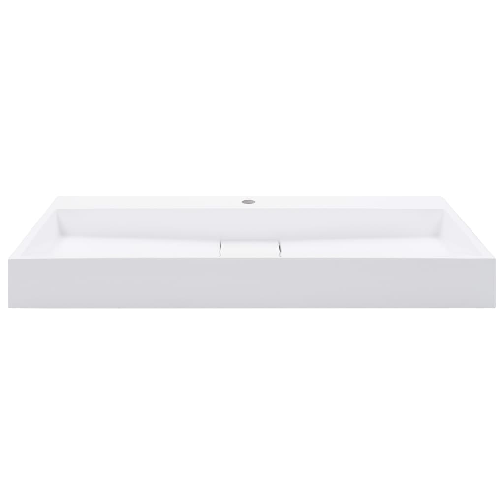 Vask 100x46x11 cm mineralstøpt/marmorstøpt hvit