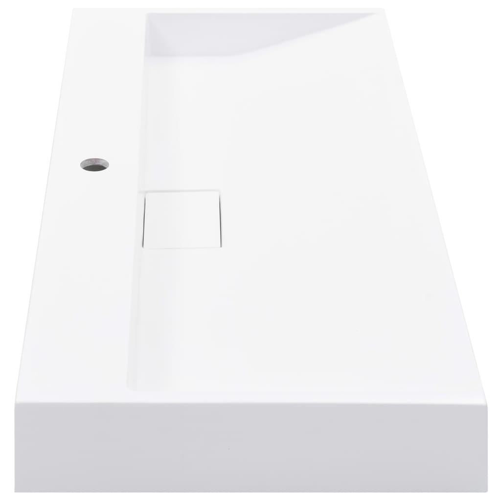 Vask 100x46x11 cm mineralstøpt/marmorstøpt hvit
